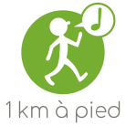 1KM A PIED