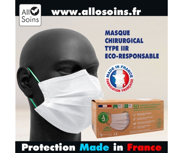  MASQUE CHIRURGICAL COMPOSTABLE TYPE IIR